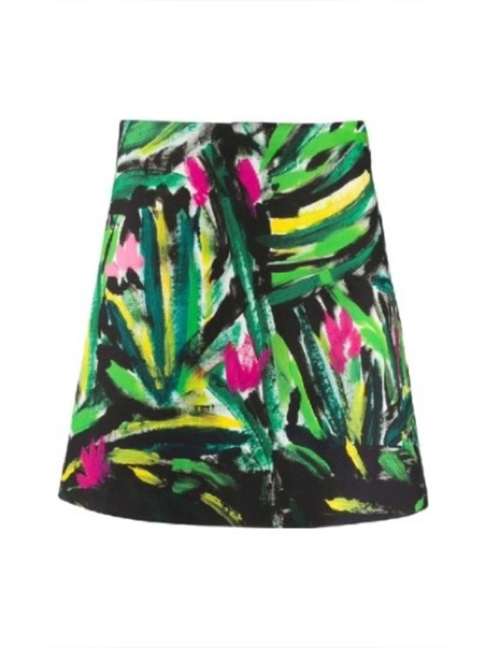 MARNI || Painted Flowers Mini Skirt Black 36 US 0